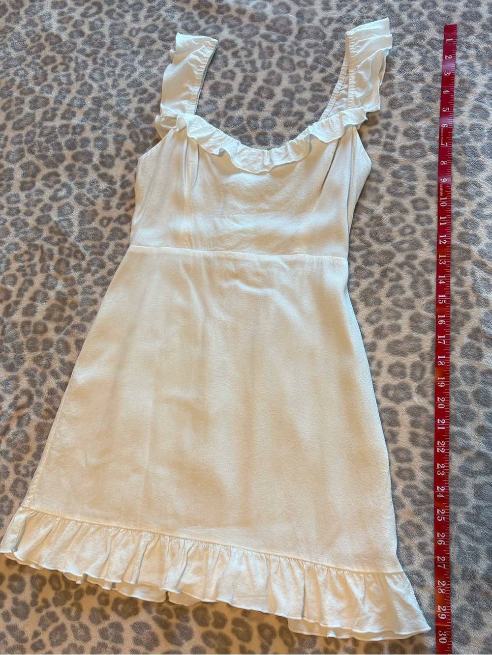 Girls' white Ruffle Strap Dress